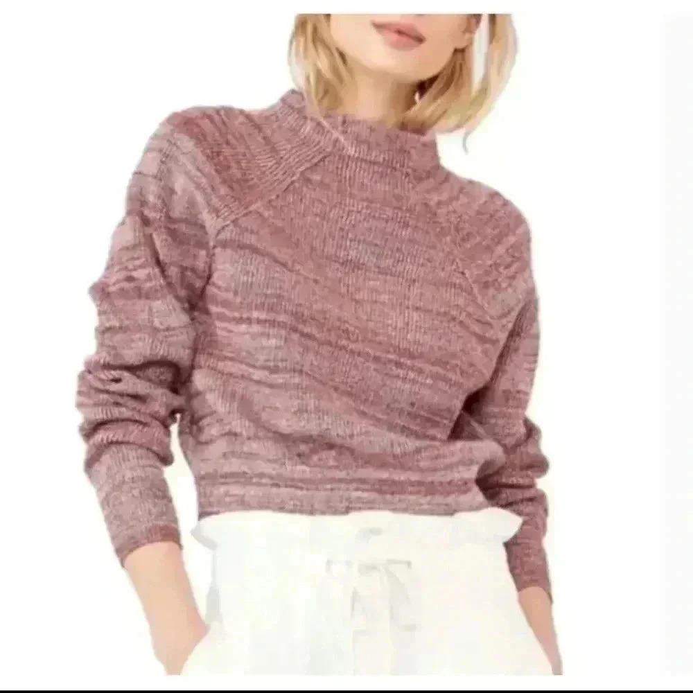 Free People Womens Too Good Sweater Size L Maroon Bohemian Classic Comfy Boho